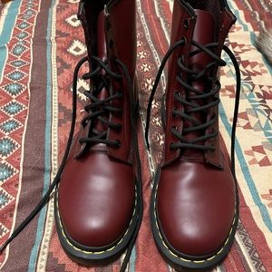 The OG 8 eye 1460 leather Cherry red doc martens!! SZ 9 US women’s. NWOT/box